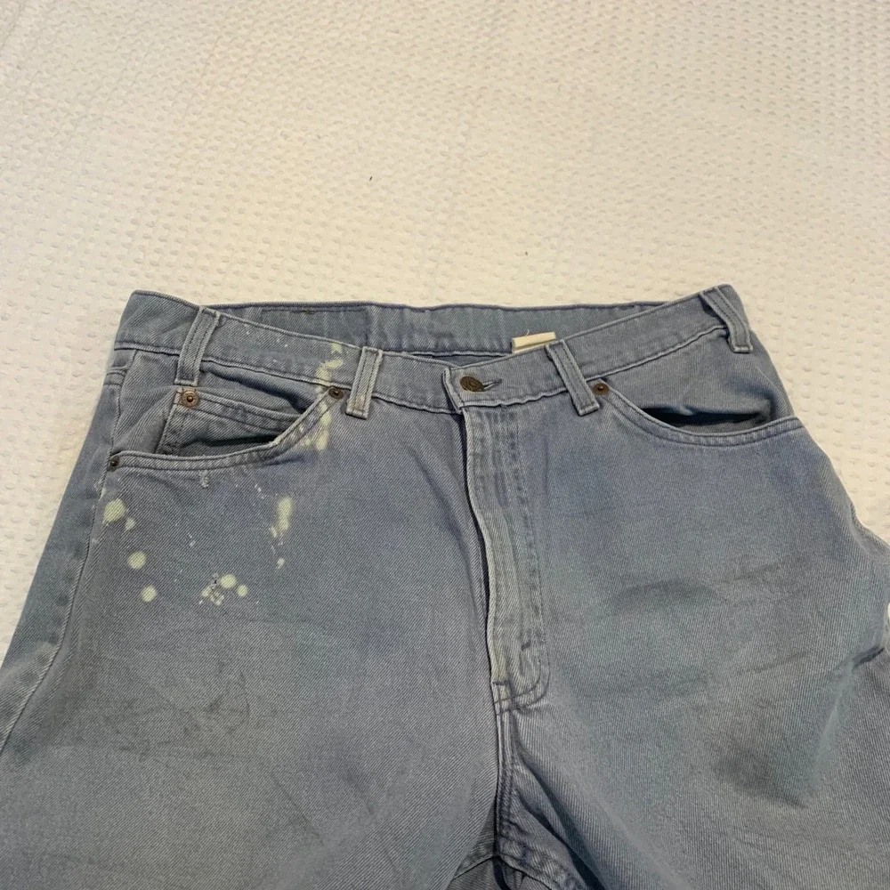 Vintage Levis 550 Orange Tab Jeans Mens 32x32 Light Wash Relaxed Fit Denim